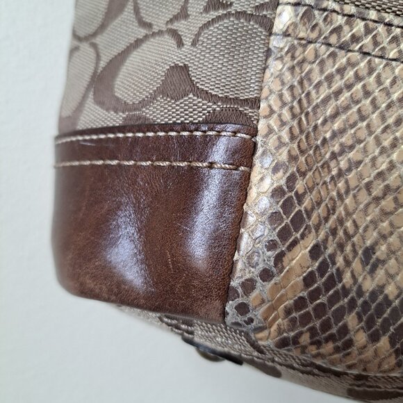 Coach Vintage Patchwork Tote Bag Brown Earth Tones - Picture 11 of 15